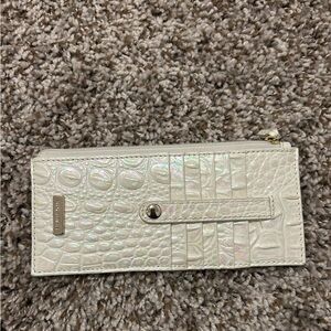 Pearl white Brahmin Slim Card wallet